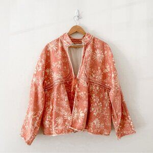FREE PEOPLE LUA BED DENIM JACKET TOP SIZE L NWOT